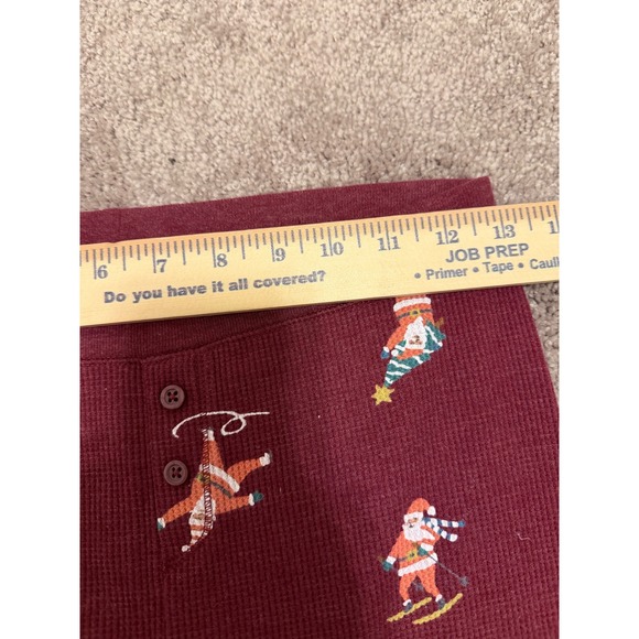 Old Navy Womens Burgundy Christmas Santa Gnome Pajama Sleepwear Pants Size S - Picture 4 of 5
